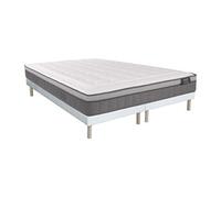Vente-unique - Ensemble 180 x 200 cm sommier + Matelas Hybride Ressorts ensachés 7 Zones et mémoire de Forme ép.30cm - Asgard de YSMÉE