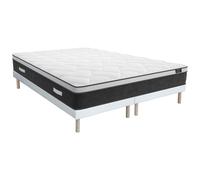Ensemble Sommier + Matelas ressorts ensachés et mémoire de forme ASTRIA Art Collection de DREAMEA - 180x200 cm