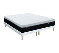 Ensemble 180 x 200 cm sommier tapissier + matelas hybride anti-feu ressorts ensachés 7 zones et mémoire de forme ép.29cm - SIVA de YSMÉE