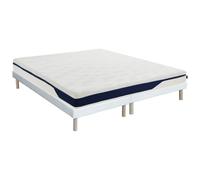 Ensemble 180 x 200 cm sommier tapissier + matelas mousse HD 7 zones et accueil gel à mémoire de forme déhoussable ép.22cm - FAGANI de YSMÉE