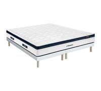 Ensemble 180 x 200 cm sommier tapissier + matelas ressorts ensachés 5 zones coutil rafraichissant ép.28cm - KOROVOU de YSMÉE