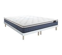 Ensemble 180 x 200 cm sommier tapissier + matelas ressorts ensachés 7 zones et accueil gel à mémoire de forme ép.23cm - VARNO de YSMÉE
