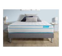 Ensemble 180x200 matelas BodyMax micro ressorts ensaches et memoire de forme + sommier kit gris