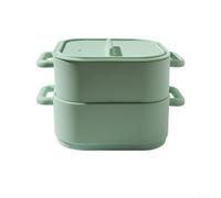 Ensemble 2 Bols Silicone Cuisson Vapeur Micro-ondes(Green)