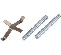Ensemble: 2 broches de guidage pour patins de frein + ressort de rappel, pour étrier de frein - pour MZ ETZ125, ETZ150, ETZ250, ETZ251, ETZ301