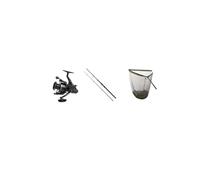Ensemble 2 cannes, 2 moulinets et 1 épuisette Sonik Xtractor + Noir 9' / 3 lbs
