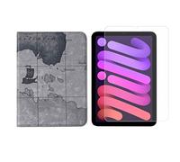 Ensemble 2 en 1 pour Apple iPad Mini 6 2021 8,3" avec étui pour tablette intelligente + coque de protection en verre trempé