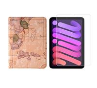 Ensemble 2 en 1 pour Apple iPad Mini 6 2021 8,3" avec étui pour tablette intelligente + coque de protection en verre trempé