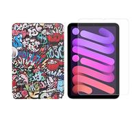 Ensemble 2 en 1 pour Apple iPad Mini 6 2021 8,3" avec étui pour tablette intelligente + coque de protection en verre trempé