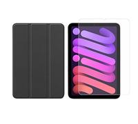 Ensemble 2 en 1 pour Apple iPad Mini 6 2021 8,3" avec étui pour tablette intelligente + coque de protection en verre trempé