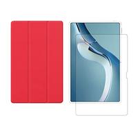 Ensemble 2 en 1 pour Huawei MatePad Pro 2021 12,6" avec étui pour tablette intelligente + coque de protection en verre trempé