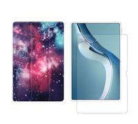 Ensemble 2 en 1 pour Huawei MatePad Pro 2021 12,6" avec étui pour tablette intelligente + coque de protection en verre trempé