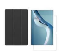 Ensemble 2 en 1 pour Huawei MatePad Pro 2021 12,6" avec étui pour tablette intelligente + coque de protection en verre trempé