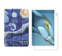 Ensemble 2 en 1 pour Huawei MatePad Pro 2021 MRR-W29 10,8" avec étui pour tablette intelligente + coque de protection en verre trempé