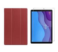 Ensemble 2 en 1 pour Lenovo Tab M10 2ème 2020 TB-X306F TB-306X 10,1" avec étui de tablette intelligent et coque de protection en verre trempé