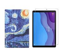Ensemble 2 en 1 pour Lenovo Tab M10 2ème 2020 TB-X306F TB-306X 10,1" avec étui de tablette intelligent et coque de protection en verre trempé