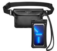 Ensemble 2 en 1 sac banane étanche 22 x 15 cm + étui pour téléphone noir