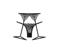 Ensemble 2 piÃšces string et porte-jarretelles femme Gianna Bellucci Andrea Noir M