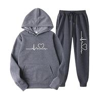 Ensemble 2 Pièce Survêtement Femme Polaire Chaud Ensembles Jogging Femme Imprimés Amusants Sweat À Capuche Et Pantalon Décontracté Christmas Lounge Set Ensemble De Maison De Noël Ugly