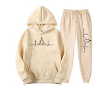 Ensemble 2 Pièce Survêtement Femme Polaire Chaud Ensembles Jogging Femme Imprimés Amusants Sweat À Capuche Et Pantalon Décontracté Christmas Lounge Set Ensemble De Maison De Noël Ugly