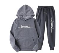 Ensemble 2 Pièce Survêtement Femme Polaire Chaud Ensembles Jogging Femme Imprimés Amusants Sweat À Capuche Et Pantalon Décontracté Christmas Lounge Set Ensemble De Maison De Noël Ugly