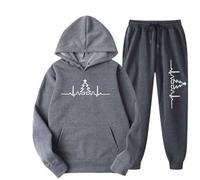 Ensemble 2 Pièce Survêtement Femme Polaire Chaud Ensembles Jogging Femme Imprimés Amusants Sweat À Capuche Et Pantalon Décontracté Christmas Lounge Set Ensemble De Maison De Noël Ugly