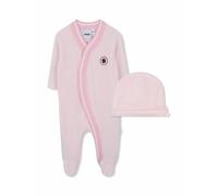 Ensemble 2 pièces body et bonnet rose 6M(67CM)