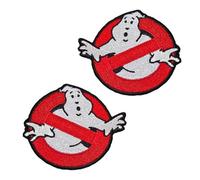 Ensemble 2 Pièces Compatible Avec Ghostbusters Drapeau Amusant Patch Repassage Image Patch Tactique Broderie Fer Sur Badge Militaire Application Costume Pack Veste Sac À Dos