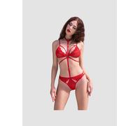 Ensemble 2 pièces CR4633 dentelle rouge