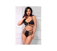 Ensemble 2 pièces CR4637 imprimé serpent noir