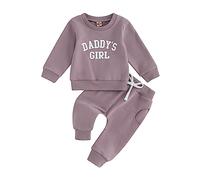 Ensemble 2 pièces de pantalon de Noël unisexe pour bébé garçon fille tenue de Noël à manches longues Pain d'épices avec sweatshirt + pantalon de jogging Tenue de Noël Ensemble de Noël Streetwear,