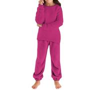 Ensemble 2 pièces en polaire pour fille - Pull en feutre moelleux et pantalon de jogging - Tenues de Noël tendance pour les fêtes joyeuses