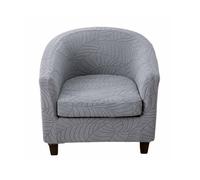Ensemble 2 Pièces Extensible Fauteuil Club Housse Imprimé Baignoire Housses De Chaise Fauteuil Couvre Gris Clair,Style 1