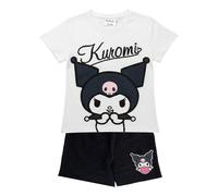 Ensemble 2 pièces French Hello Kitty unisexe - Ensemble 2 pièces French sous licence Hello Kitty pour garçons et filles à l'école, au parc et aux loisirs quotidiens, blanc, 8 ans