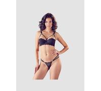 Ensemble 2 Pièces Lanières, Anneaux & Dentelle Noir