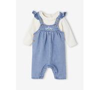 Ensemble 2 pièces naissance salopette en denim + body stone 9M(71CM)
