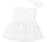 Ensemble 2 pièces Nellys robe en mousseline + bandeau, blanc taille 68