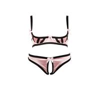 Ensemble 2 pièces ouvert satin rose S