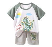 Ensemble 2 pièces pour Enfants, Haut à Manches Courtes et Short imprimé Dessin animé, pour garçons et Filles f23