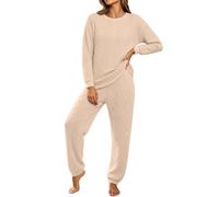 Ensemble 2 Pièces Pour Femme Chic Et Elegant Pyjama Femme Hiver Jacquard
