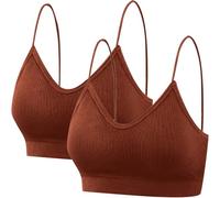 Ensemble 2 pièces pour femme, sans couture, haut et rembourrage de poitrine, sous-vêtements grande taille avec dentelle, p, XL