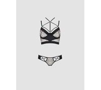 Ensemble 2 Pièces Semi-Corset Lagerta Noir & Marron