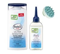 Ensemble 2 pièces : shampoing Mer Morte Ultra Sensitive 250 ml + Tonique Ultra Sensitive Mer Morte pour cuir chevelu 100 ml + brosse pour cuir chevelu en bonus