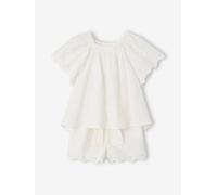 Ensemble 2 pièces short fille Ella Happy Time blanc 5A