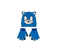 ARTESANÍA CERDÁ Ensemble bonnet et gants Sonic, doux, sous licence officielle, 2 pcs unisexe enfant