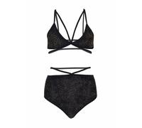 Ensemble 2 Pièces Soutien-Gorge À Lanières Et Slip Brésilien Noir