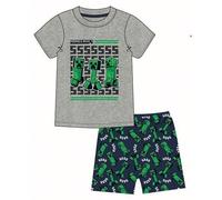 Ensemble 2 pièces Tee Shirt Gris + Short Minecraft Pyjama 6 ans
