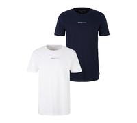 Ensemble 2 pièces TOM TAILOR T-shirts basiques Imprimé logo Tee-shirt Col rond C