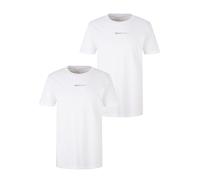 Ensemble 2 pièces TOM TAILOR T-shirts basiques Imprimé logo Tee-shirt Col rond C