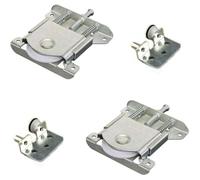 Ensemble 2 roulettes glissires nylon - Porte coulissante guide roulements - Placard armoire - DPZO ACCESSOIRES DE ROBOT DE NETTOY